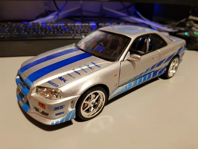 Joyride Model 1:18 ERTL JOYRIDE Paul Walkers Fast and furious Nissan R34 Skyline 2001 ...