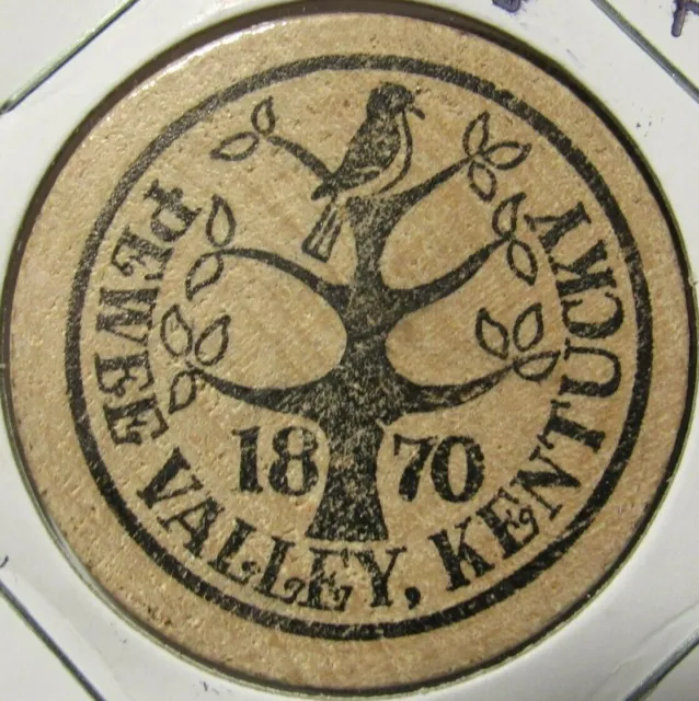 1970 Pewee Valley, KY Centennial Wooden Nickel - Token Kentucky #1