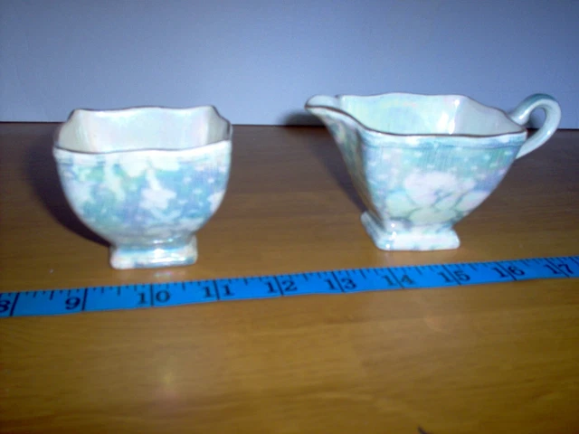 1930's Royal Winton creamer and open sugar, ascot shape