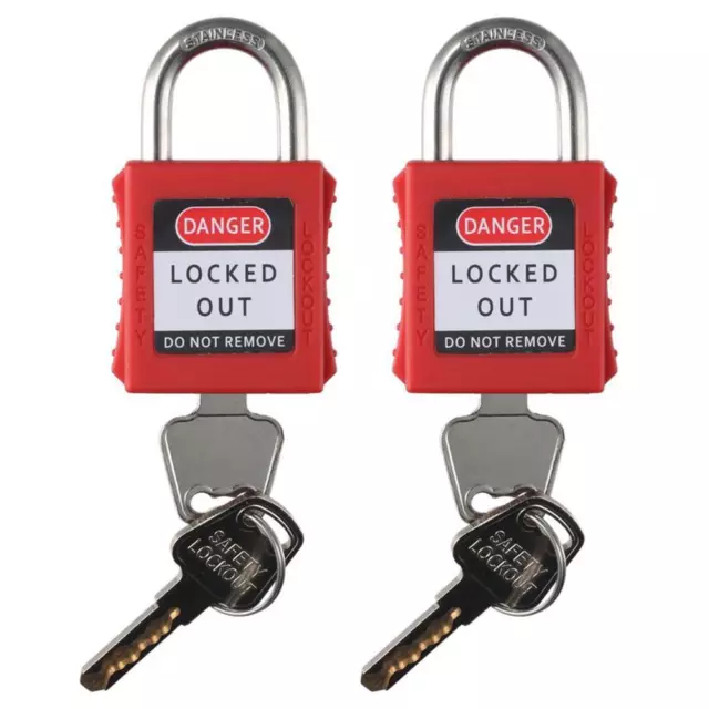 Stainless Steel Red Loto Locks  Electrical Lockout Tag Out