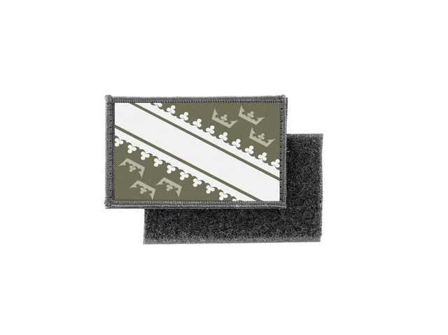 Patch écusson Imprimé Camouflage - Drapeau Ardèche, Taille 5x8 Cm, Avec Parties Mâle Et Femelle