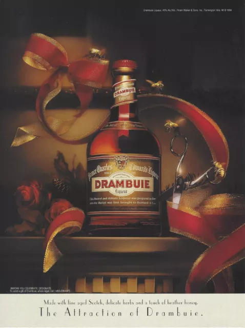 1996 Drambuie Prince Charles Edward's Liqueur vintage print ad 90s advertisement
