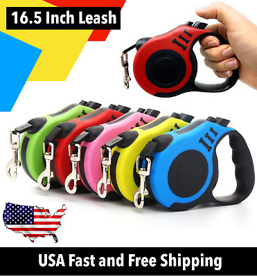 16.5 ft Automatic Retractable Dog Leash Pet Collar Automatic Walking Lead Free