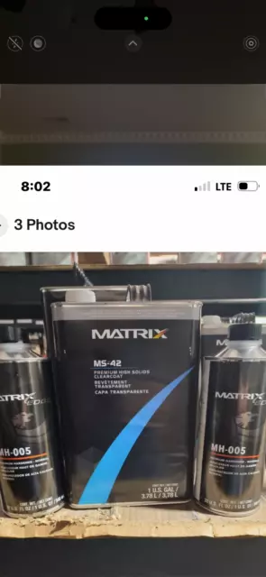 Matrex  ms 42  gallon clear coat high soiled and two hardner