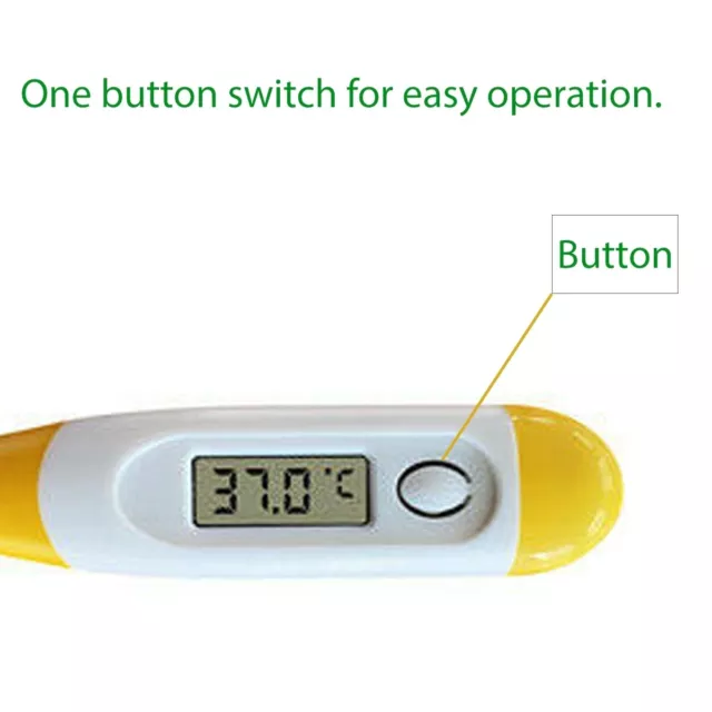 Digital Thermometer LCD Temperature Pour Adulte Kids Body Fièvre Oral Bouche 3