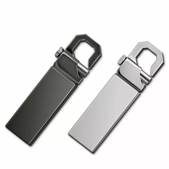 2TB 256GB Metal Keychain USB 2.0 Flash Drive Memory Stick Thumb Pen U Disk PC