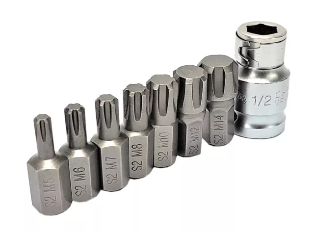 Steckschlüssel Bitsatz Schraubendreher Set Ribe M5 - M14 Spezial Keilprofil 1/2"