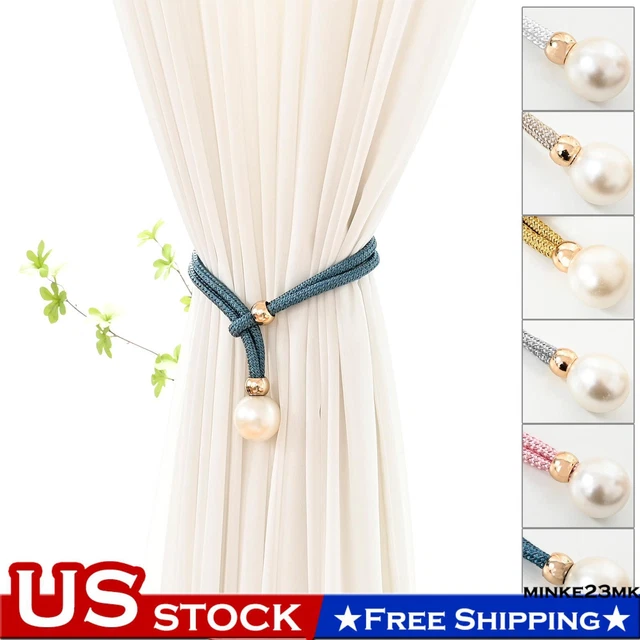 Window Curtain Rope 4CM Pearl Tie Backs Tiebacks Holdback Living Room Decoration