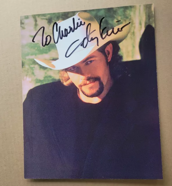 Toby Keith Signed Fan Club Photo Auto Dedicated