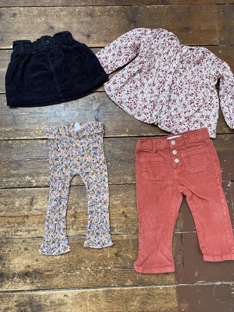 Pacchetto Gonna Zara Bambine Età 12-18 Mesi Leggings Pantaloni Top Boho
