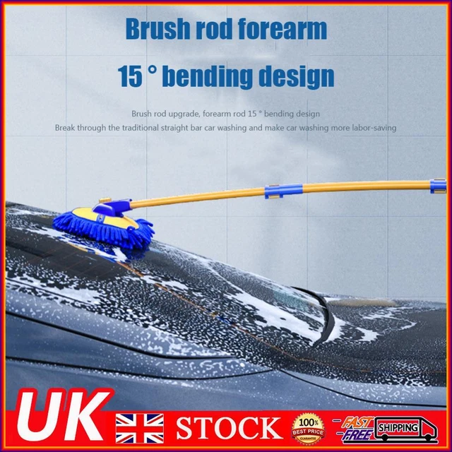 Car Detailing Brush Chenille Car Mop Head Wipe Mop Auto Accessory (Blue)