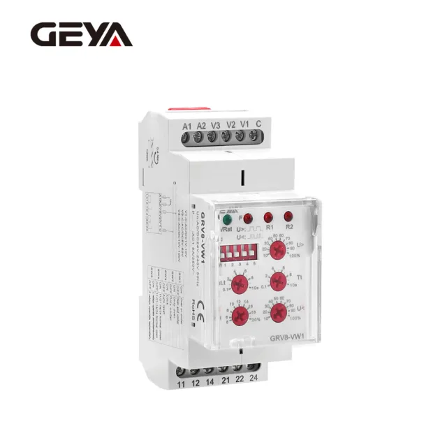 GEYA Single Phase Isolation Voltage Monitoring Relay 8A/AC1 Independent Voltage