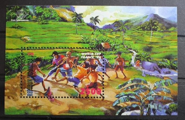 Indonesien Block 128 mit 1794 postfrisch Fußball WM 1998 #RK381