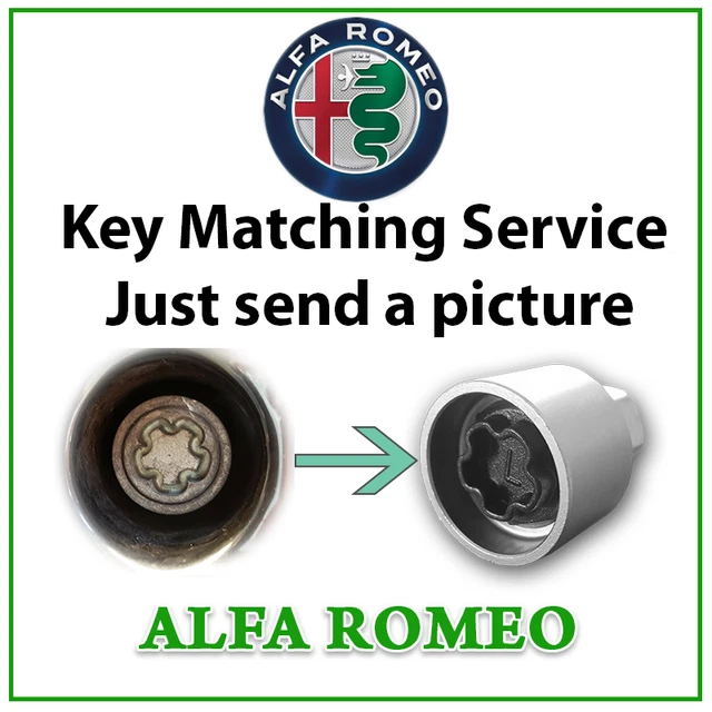FOR ALFA ROMEO Security Master Locking Lock Wheel Nut Key Bolt UK