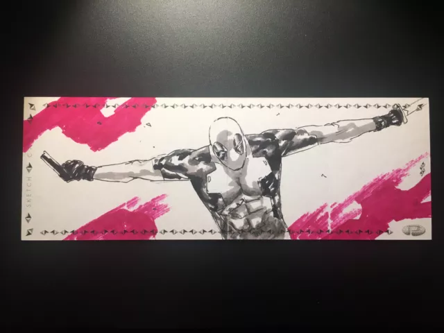 2019 Marvel Premier Deadpool quad panel sketch Jomar Bulda 2019 Marvel Premier Deadpool quad panel sketch Jomar Bulda