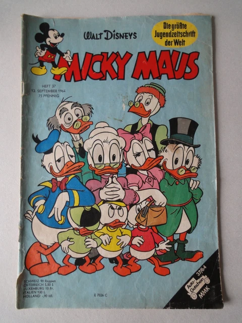 Walt Disneys Micky Maus Heft 1964 Nr. 37 - recht ordentlicher Zustand