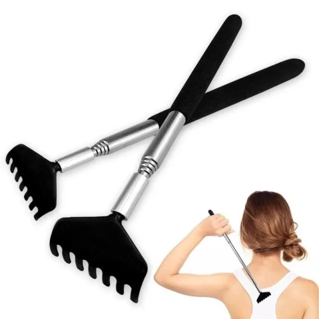 Stainless Steel Retractable Itching Rake Massage Back ScratcherBDFE