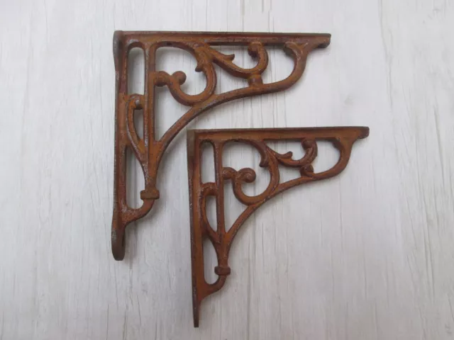 1 X Cast Iron Victorian Style Scroll Shelf Support Book Bracket