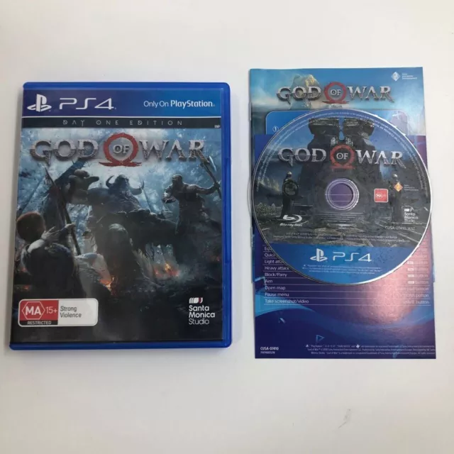 God Of War - Day One Edition PS4 Playstation 4 Game + Manual 11F4