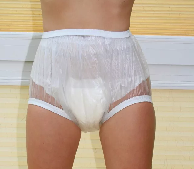 PVC INCONTINENCE DIAPER Rubber Underwear Adult Baby Transparent $52.97 -  PicClick AU