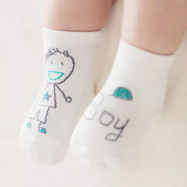 Cute Baby Socks Girl Boy Cartoon Cotton Socks Non-slip Infant Toddler Socks 0-4Y 2
