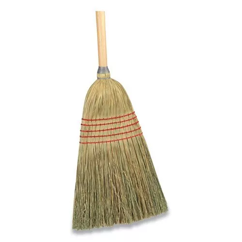 Coastwide Corn Broom, Corn Fiber Bristles, 56" Length, Natural, EA (CWZ24420776)