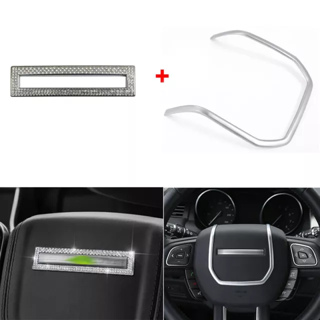 Crystal Center Steering Wheel Cover Trim For Range Rover Evoque 2015-2018