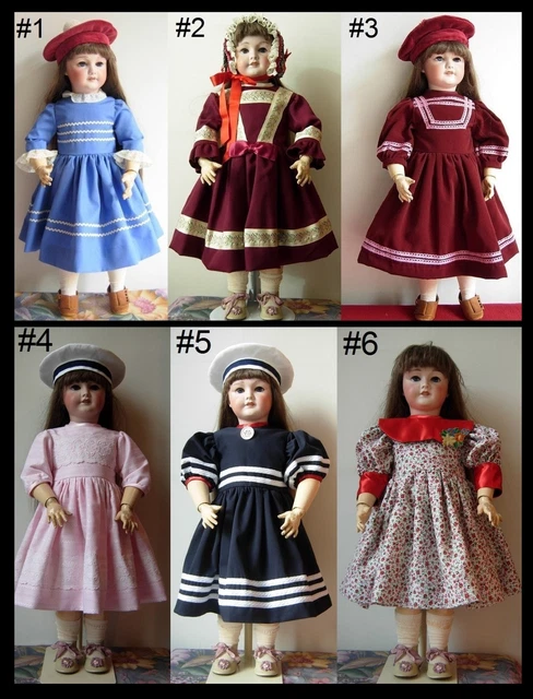 robe poupée ancienne SFBJ Jumeau Kestner Halbig Heubach dress antique doll