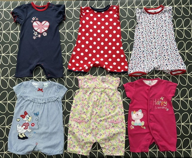 Baby Girl TU Clothes Bundle 3-6 months Short sleeve romper suits spring summer