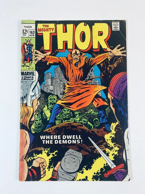 Thor #163, 2nd Cameo Appearance of Adam Warlock, Marvel 1969