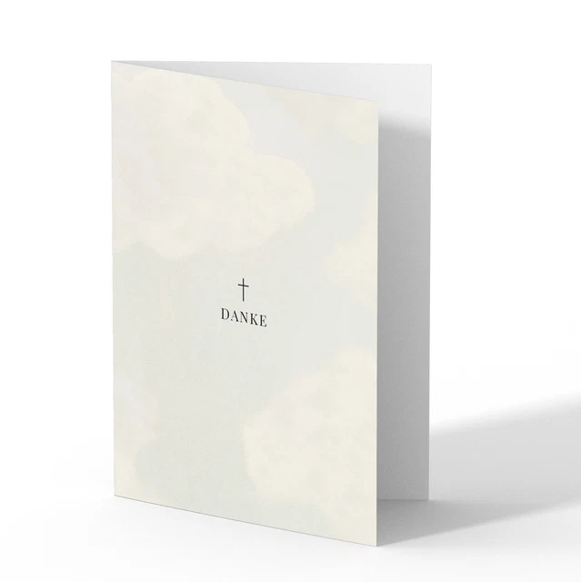 WBdesignz Set 10 Biglietti Di Ringraziamento Con Soffione - Partecipazione Funerale, Carta 300g/m², Confezionati Con Buste In Carta Kraft - 2