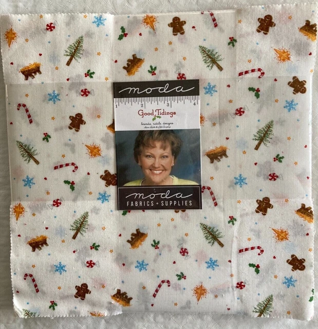 Moda Good Tidings Layer Cake 42 10" Sq. Brenda Riddle Acorn Quilt OOP Christmas