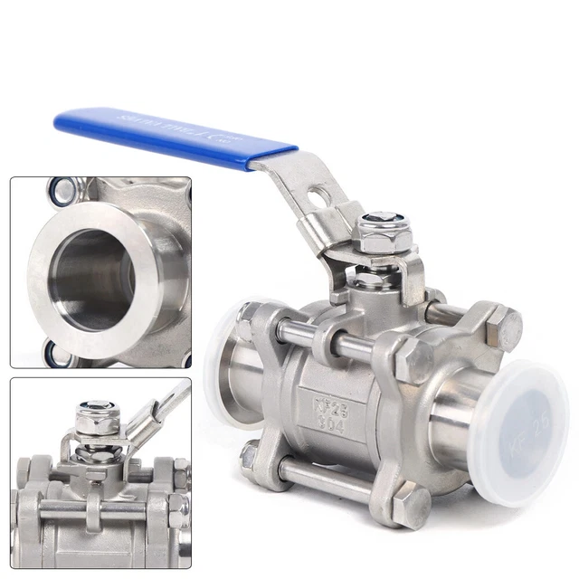 STAINLESS STEEL KF25 Vacuum Ball Valve Manual Flange Fitting Quick