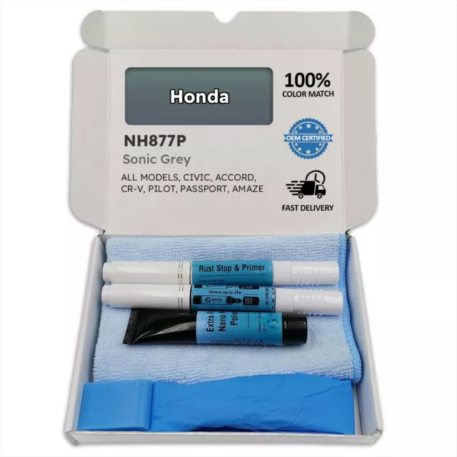 NH877P Sonic Grey Gray Touch Up Paint for Honda CIVIC ACCORD CR V PILOT PASSPOR