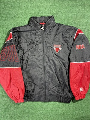 VINTAGE 90’S STARTER NBA Chicago Bulls Embroidered Logo Baseball Jersey