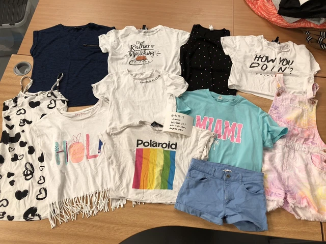 Girls age 12-13 years summer clothes bundle new look M&S shorts tops dungarees