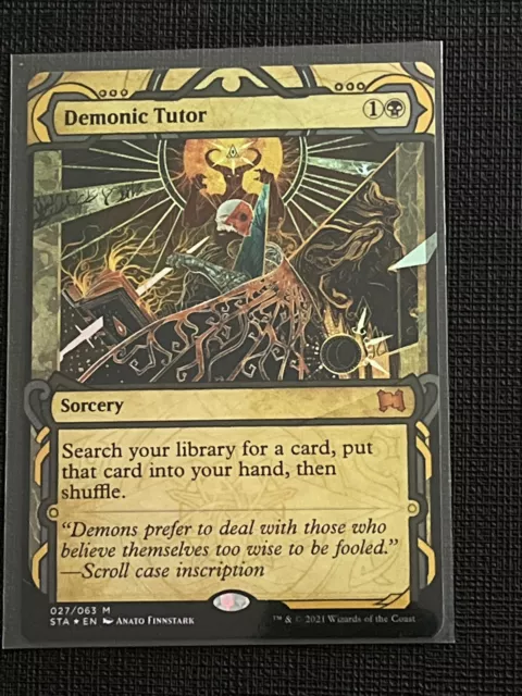 Demonic Tutor Mystical Archives Foil NM Unplayed STA English Demonic Tutor Mystical Archives Foil NM Unplayed STA English