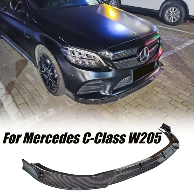 Spoiler Avant Lèvre Pare-Chocs Convient Pour 2019-21 Mercedes Benz W205 C-Class 3
