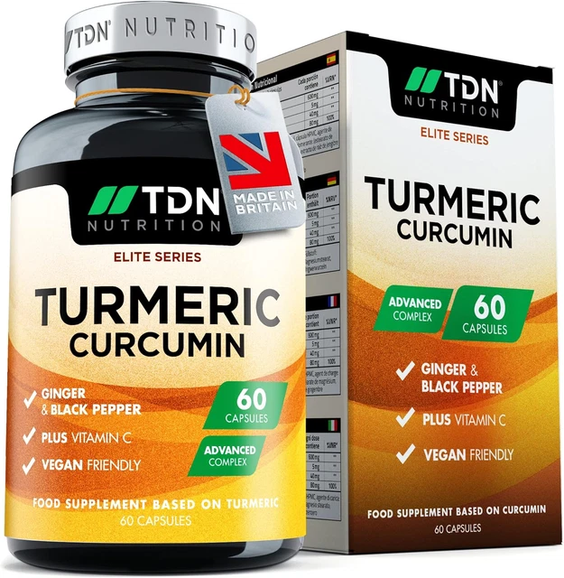 TURMERIC CAPSULES HIGH Strength Muscle Soreness Relief (600Mg 3060