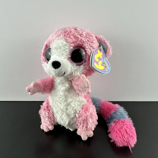 TY BEANIE BOOS - BUBBLEGUM the Pink Lemur 6
