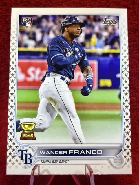 Wander Franco Rookie 2022 Topps Series 1 #215 RC Rays GOLD STAR PARALLEL SP