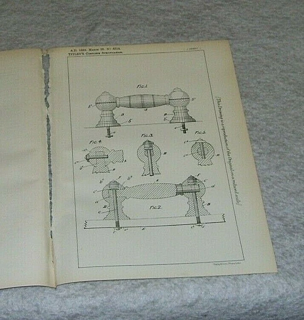 Mejoras En Los Mangos Para Ataúdes Patente Titley Bilston Staffordshire 1899