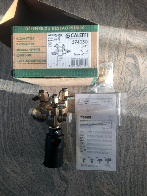 574050 3/4 controllo CALEFFI. Distruttore di riflusso zone di depressione 3/4" PN10