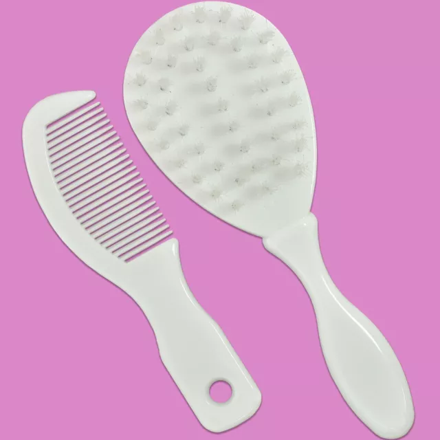 2 SETS Baby Hair Brush & Comb Soft TANGLE FREE Boy/Girl Newborn Toddlers Small 3