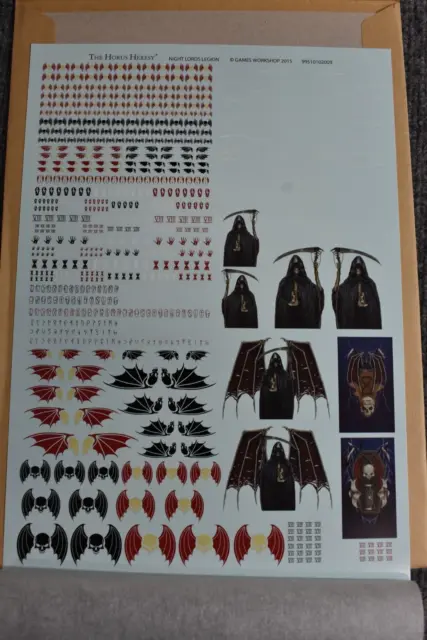 Forgeworld Night Lords Legion Transfer Sheet Decals HORUS HERESY Warhammer 30K