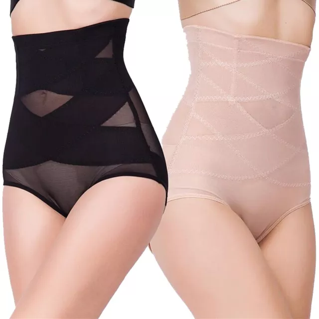 WOMENS CROSS COMPRESSION Belly Shaping Pants High Waist Body Shaper Panty  Girdle £4.99 - PicClick UK