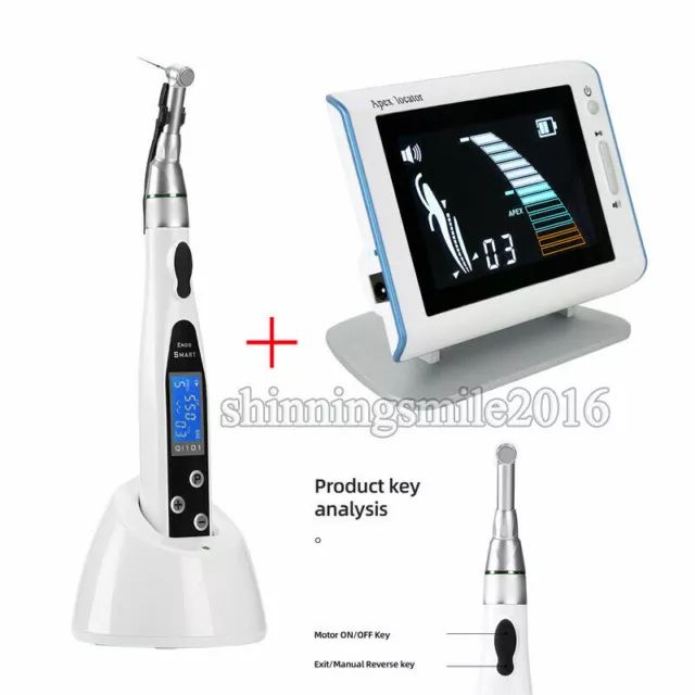 AZDENT Dental wireless endo motor with LED treament+Root Canal Apex Locator