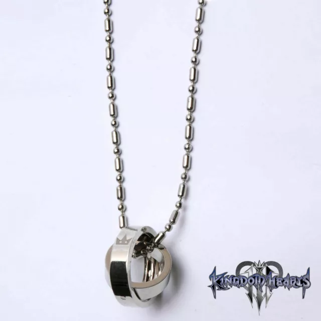 Kingdom Hearts 2 Crown Rotating Ring Pendant Key Blade Necklace Accessory