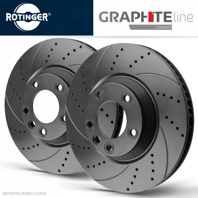 Rotinger Graphite Line Performance Brake Discs Front Axle for Rover 45