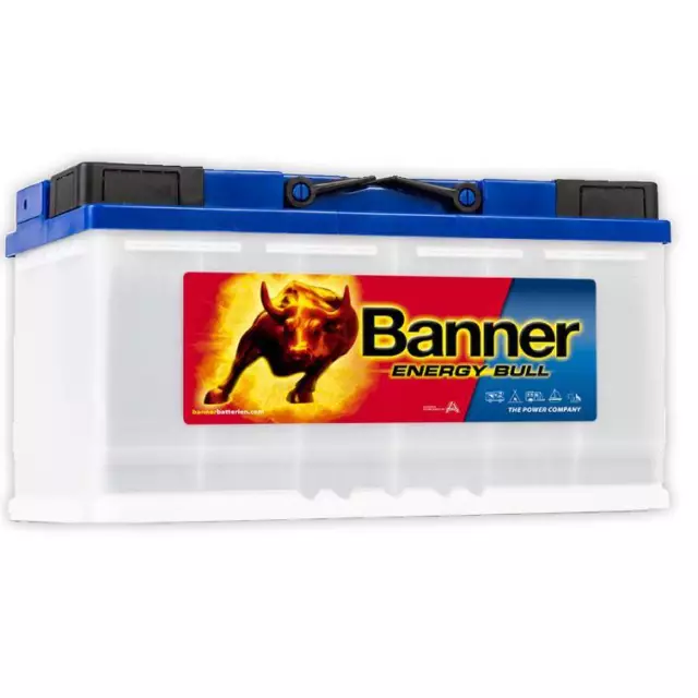 Pair of 12v Banner 110ah Energy Bull  Deep Cycle Leisure Battery (95751)